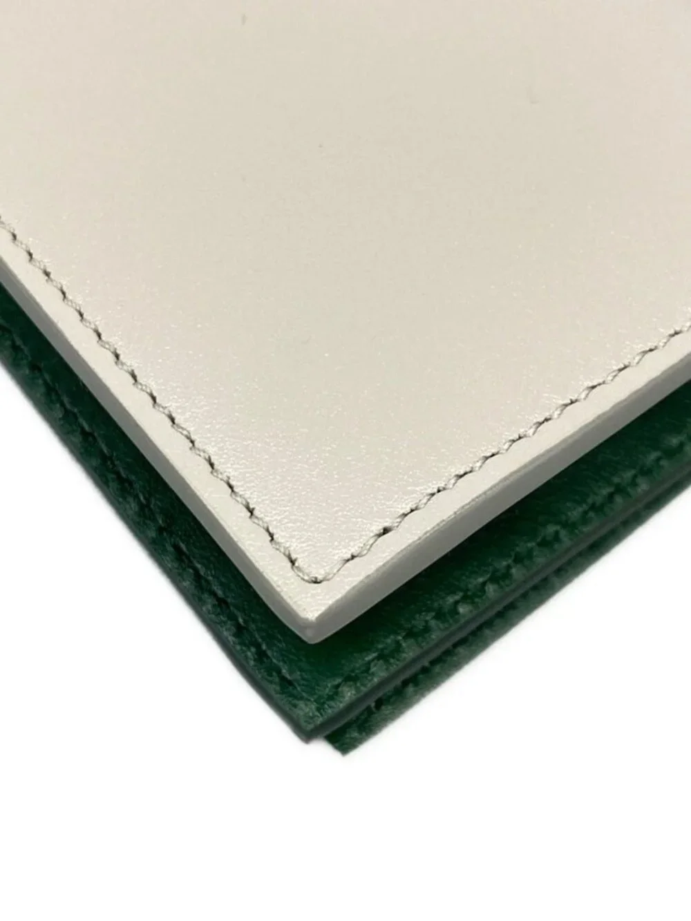GUCCI Yuko Higuchi 860650 Light gray Dark Green Multi Leather - Bifold Wallet - Picture 7 of 11